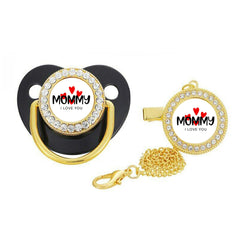 I Love Mom Logo Pacifier