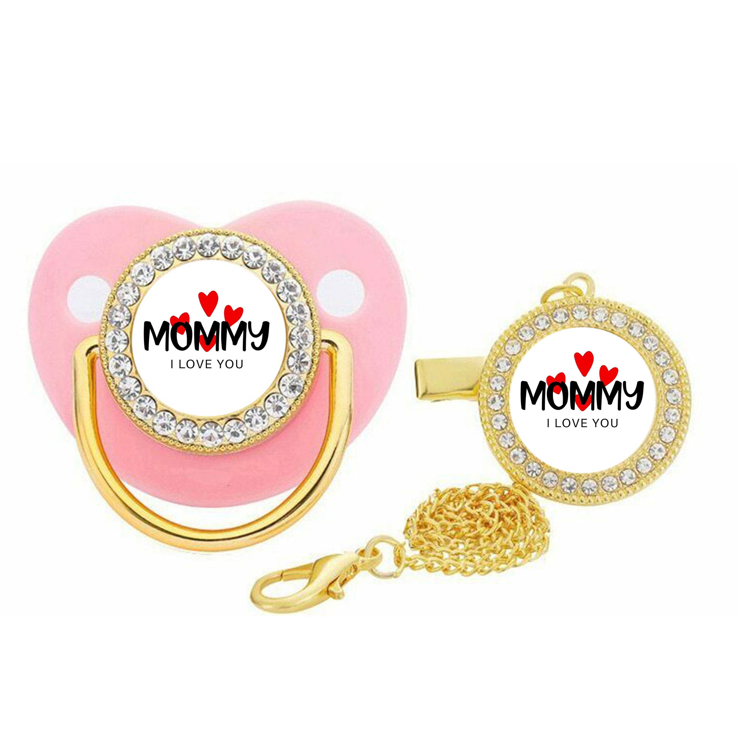 I Love Mom Logo Pacifier
