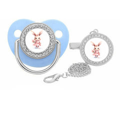 Pink Rabbit Logo Pacifier