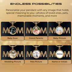 Personalized Golden MOM Pendant for Men & Women