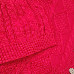 Red Baby Woolen Romper Boys Crown