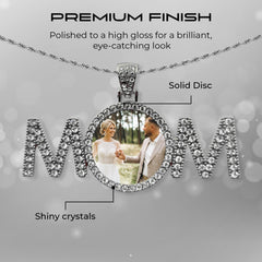 Personalized Silver MOM Pendant for Men & Women