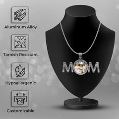 Personalized Silver MOM Pendant for Men & Women