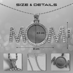 Personalized Silver MOM Pendant for Men & Women