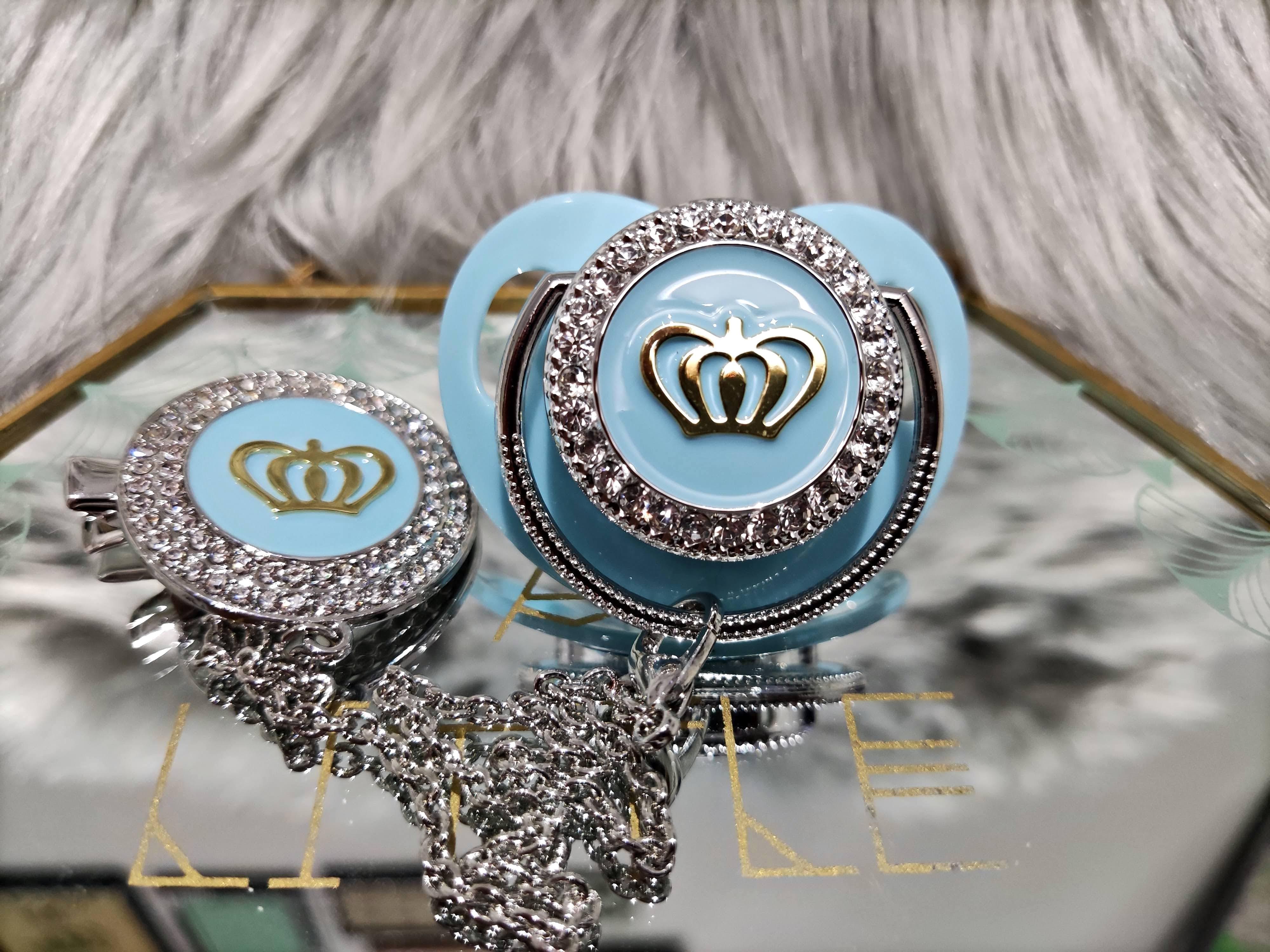 Blue on Silver Pacifier