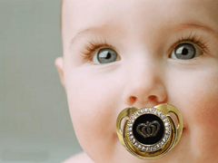 Black On Golden Pacifier