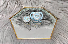 Blue on Silver Pacifier