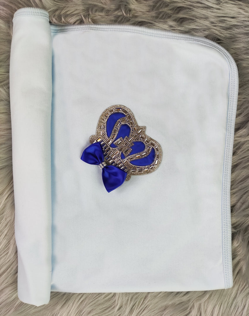 Royal Blue on Blue Blanket