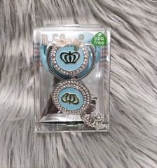 Blue on Silver Pacifier