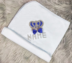 Royal Blue on Blue Blanket