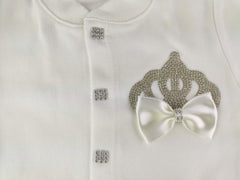 White On White Blanket Set ( Queen Crown )