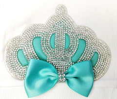 Mint Green On White Blanket Set (Queen Crown)