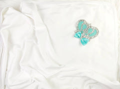 Mint Green On White Blanket (Prince Crown)