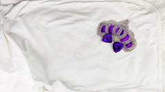Purple On White Blanket