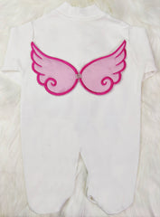 Pink On White Blanket Set