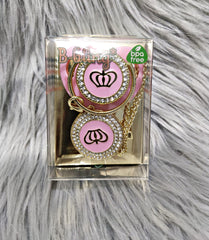 Pink On Golden Pacifier