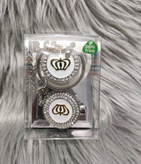 White On Silver Pacifier
