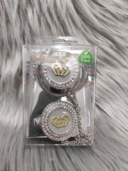 grey on Silver Pacifier