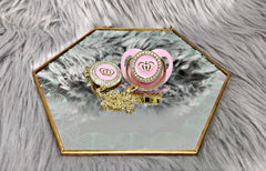 Pink On Golden Pacifier