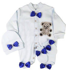 Royal Blue On Blue Blanket Set