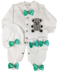 Mint Green  on White