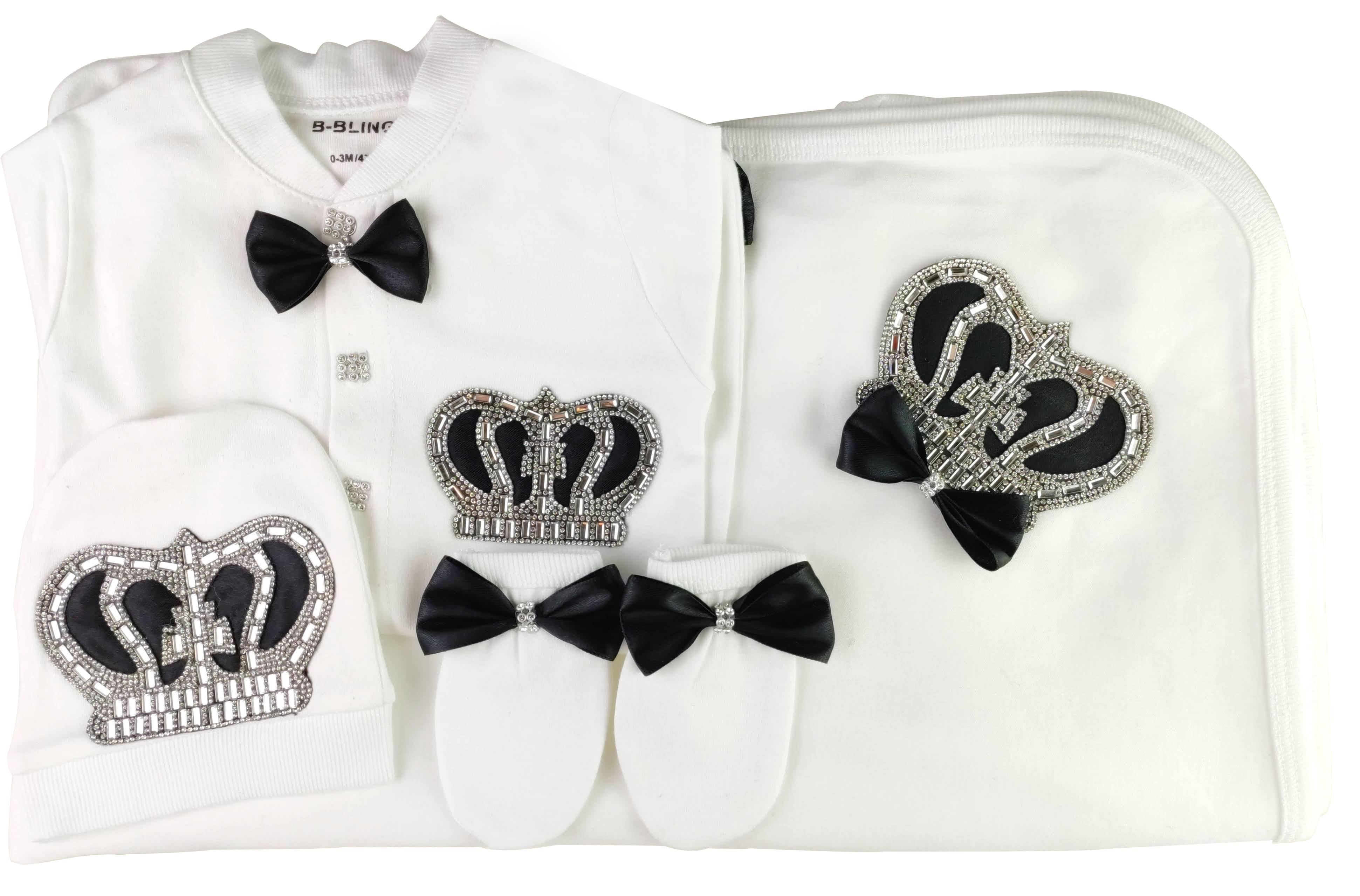 Black On White Blanket Set