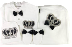 Black On White Blanket Set