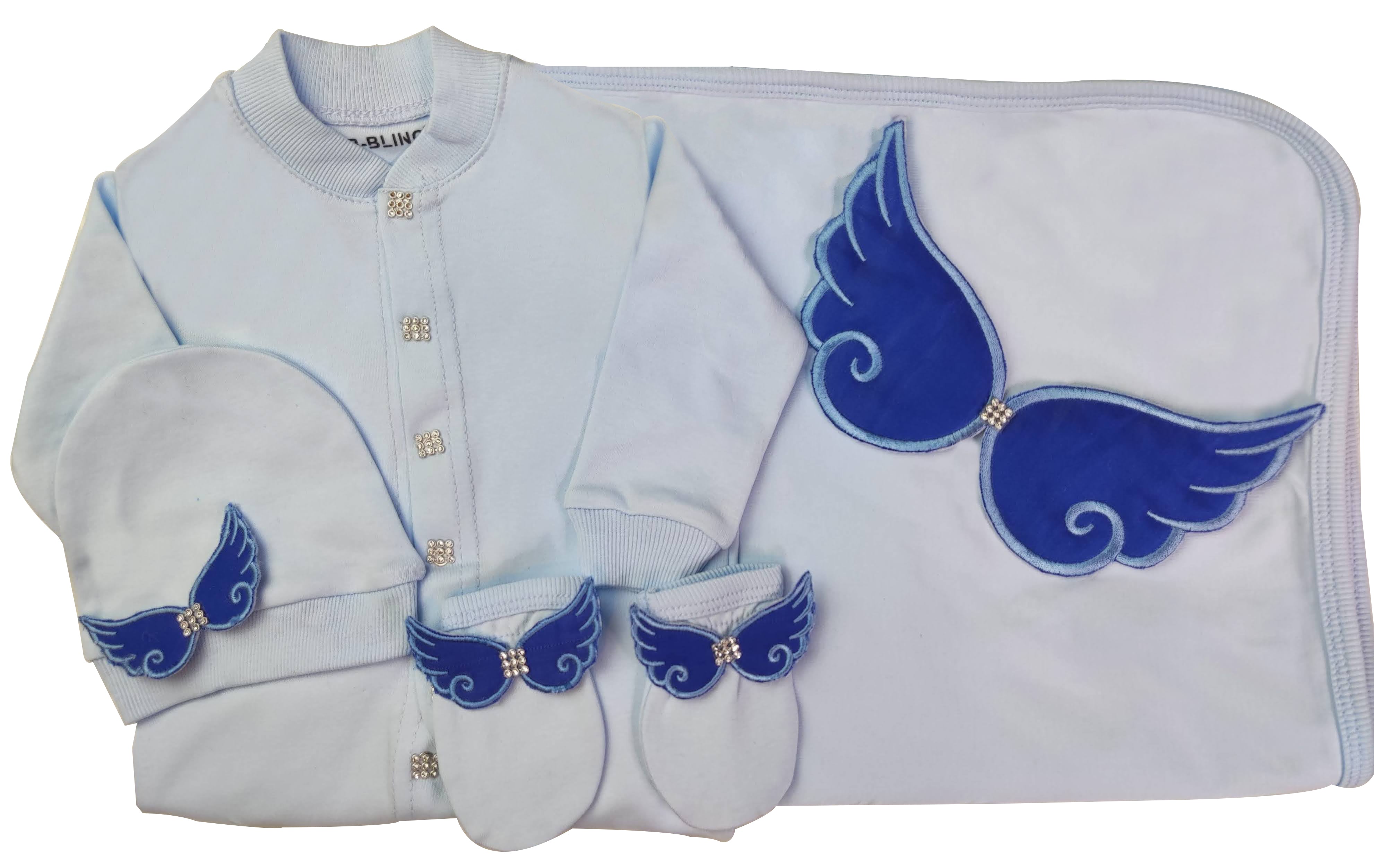 Royal Blue On Blue Blanket Set