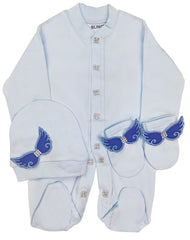 Royal Blue On Blue Blanket Set