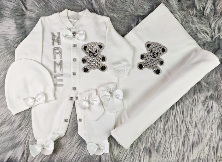 White on White Blanket Set