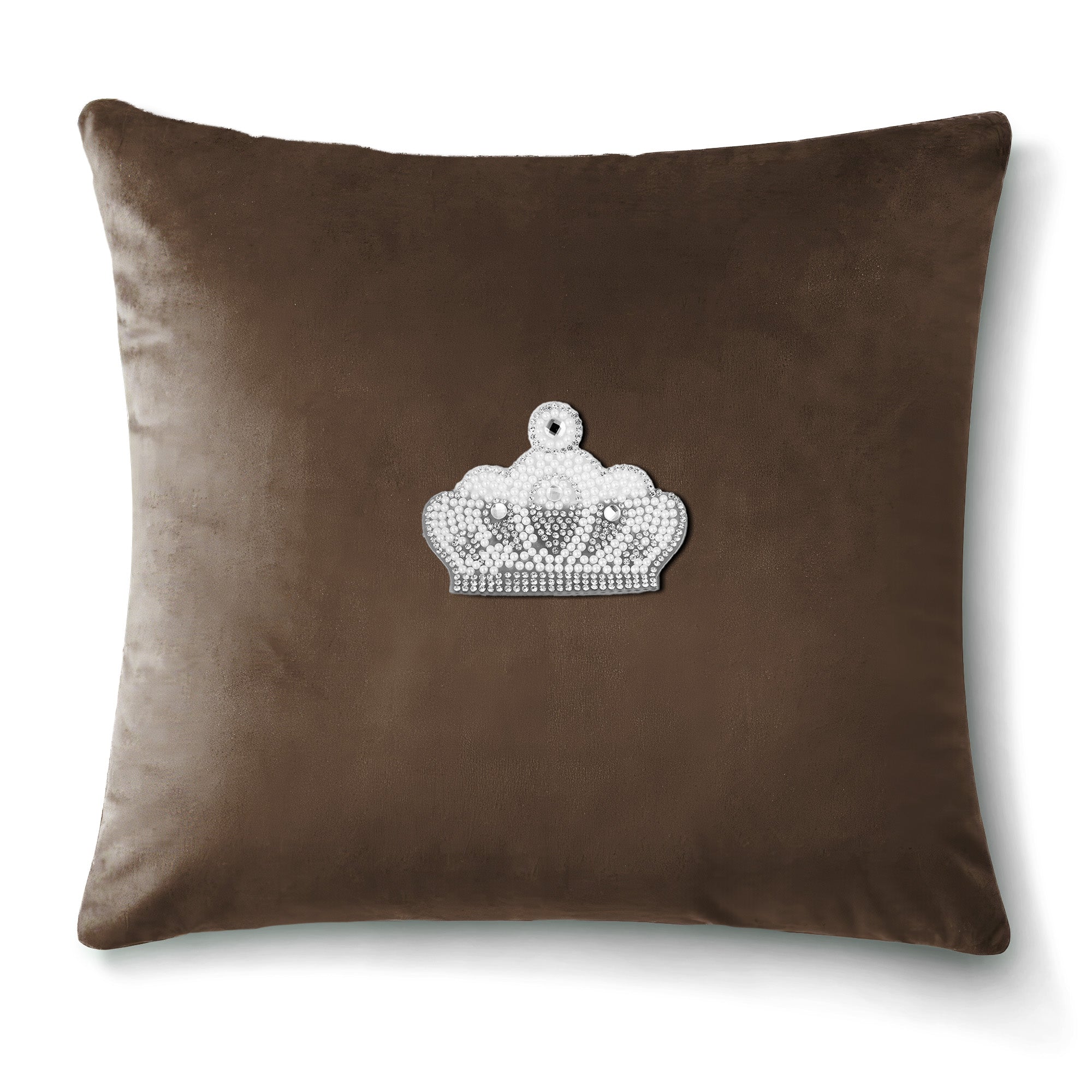 Velvet Cushion Covers Brown (Crown 3)