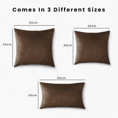 Velvet Cushion Covers Brown (Crown 2)