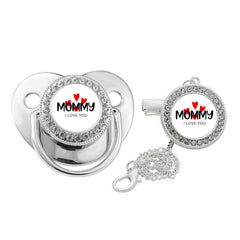 I Love Mom Logo Pacifier