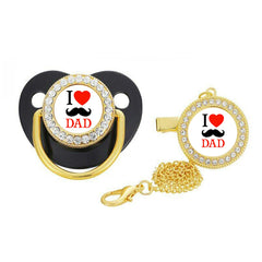 I Love Dad Logo Pacifier