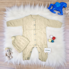 Cream Baby Woolen Romper