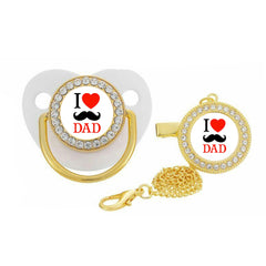 I Love Dad Logo Pacifier