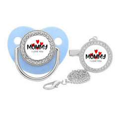 I Love Mom Logo Pacifier