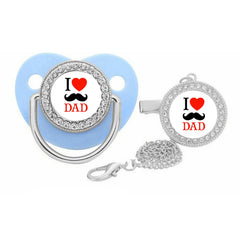 I Love Dad Logo Pacifier