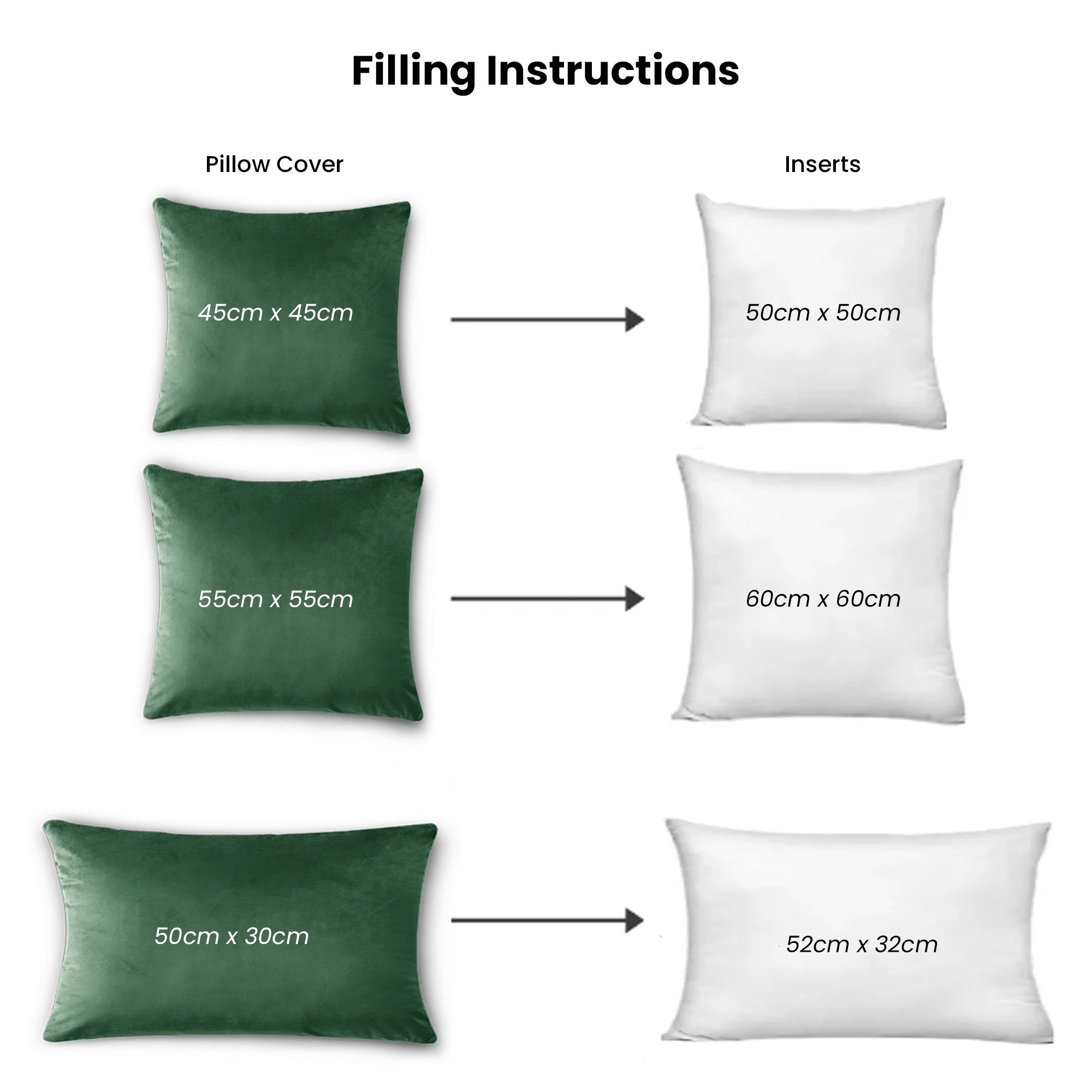 Velvet Cushion Covers Green