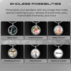 Personalized Silver Round Pendant for Men & Women