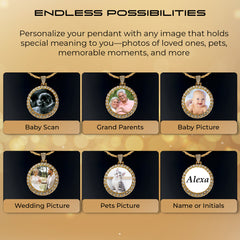 Personalized Golden Round Pendant for Men & Women