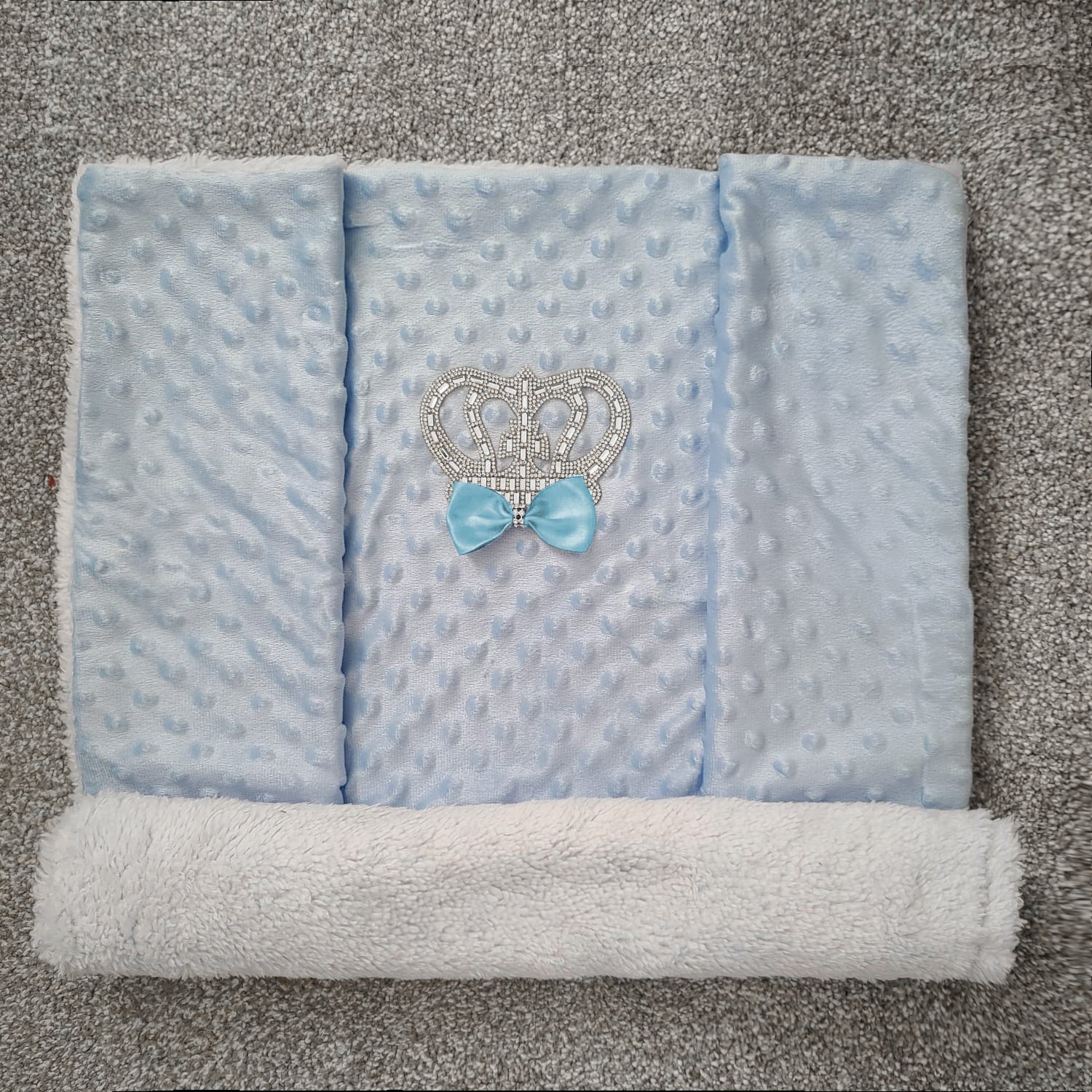 Baby Boy Bubble Blanket With Crown