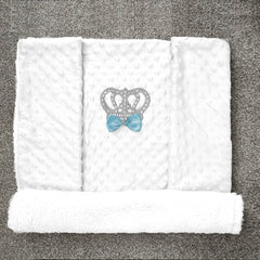 Baby Boy Bubble Blanket With Crown