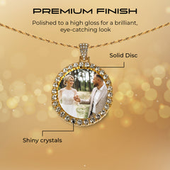 Personalized Golden Round Pendant for Men & Women