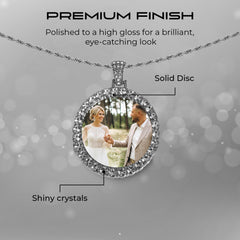 Personalized Silver Round Pendant for Men & Women
