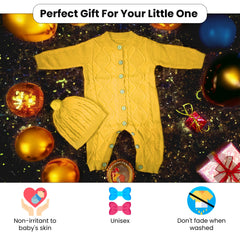 Yellow Baby Woolen Romper