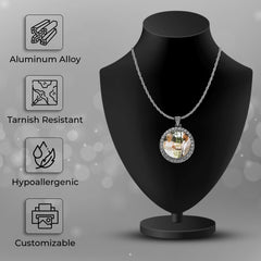 Personalized Silver Round Pendant for Men & Women
