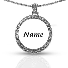 Personalized Silver Round Pendant for Men & Women