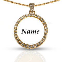 Personalized Golden Round Pendant for Men & Women