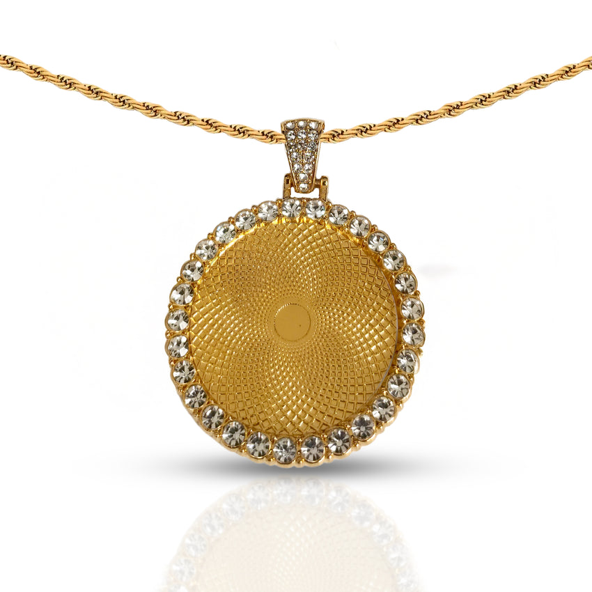 Personalized Golden Round Pendant for Men & Women